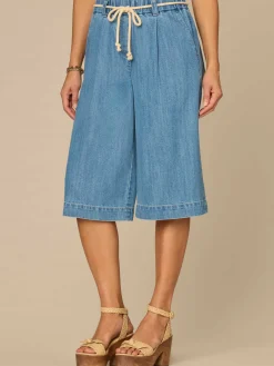 "Ab"leisure Skyrise Petite Relaxed Bermuda Shorts with Rope Tie Belt