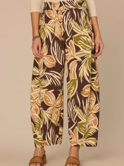 "Ab"leisure Skyrise Printed Glider Petite Relaxed Straight Leg Pants