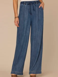"Ab"leisure Skyrise Rope Tie Belt Spade Pocket Pleated Wide Leg Jeans