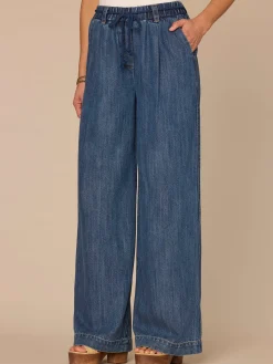 "Ab"leisure Skyrise Tie Belt Spade Pocket Pleated Petite Wide Leg Jean