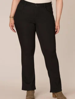 "Ab"solution® Black Denim Plus Itty Bitty Bootcut Jeans