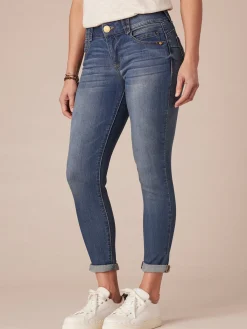 "Ab"solution® Blue Denim Petite Ankle Skimmer Jeans