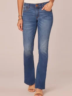 "Ab"solution® Blue Denim Petite Itty Bitty Bootcut Jeans