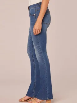 "Ab"solution® Blue Denim Petite Itty Bitty Bootcut Jeans