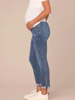 "Ab"solution Blue Maternity Ankle Skimmer Baby Bump Jeans