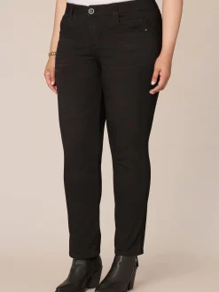 "Ab"solution® Booty Lift Black Denim Straight Leg Plus Jeans