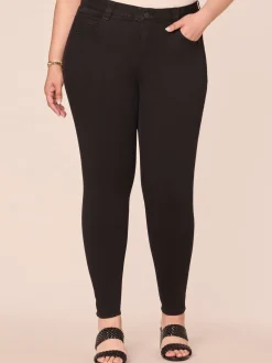"Ab"solution® Booty Lift Plus Black Denim Jeggings