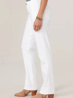 "Ab"solution® Booty Lift Straight Leg White Jeans