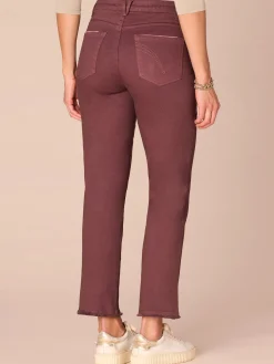 "Ab"solution® Colored Slim Straight Cascading "D" Pants