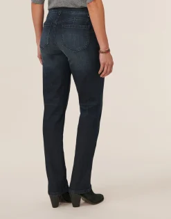 "Ab"solution® Dark Indigo Artisanal Straight Leg Jeans