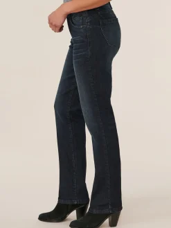 "Ab"solution® Dark Indigo Petite Straight Leg Jeans