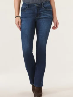 "Ab"solution High Rise Cascading "D" Itty Bitty Boot Petite Jeans