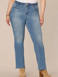 "Ab"solution High Rise Cascading D Itty Bitty Boot Plus Size Jeans
