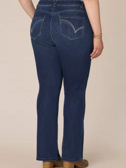 "Ab"solution High Rise Cascading "D" Itty Bitty Boot Plus Size Jeans