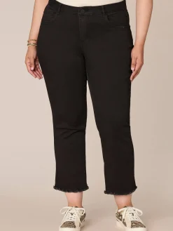 "Ab"solution High Rise Cascading "D" Slim Straight Plus Size Jeans