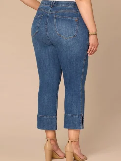 "Ab"solution® High Rise Center Seam Plus Size Kick Flare Jeans
