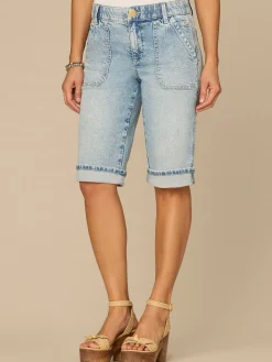 “Ab”solution® High Rise Coin Pocket Plus Size Bermuda Shorts