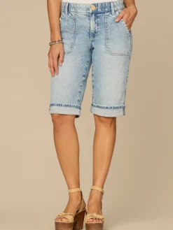 “Ab”solution® High Rise Coin Pocket Bermuda Shorts with Cuffed Hem