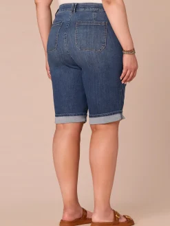 “Ab”solution® High Rise Coin Pocket Cuffed Plus Size Bermuda Shorts