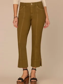 "Ab"solution® High Rise Colored Center Seam Petite Kick Flare Pants