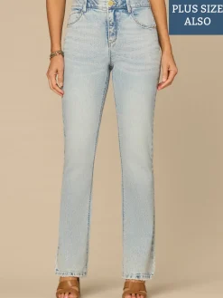 “Ab”solution® High Rise Double Yoke Plus Size Itty Bitty Boot Jeans