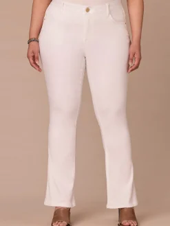 “Ab”solution® High Rise Embroidered Bow Plus Size Itty Bitty Boot Jean