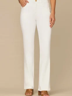 “Ab”solution® High Rise Embroidered Bow Pocket Itty Bitty Boot Jeans