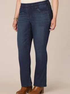 "Ab"solution High Rise Itty Bitty Boot Glider Plus Size Jeans