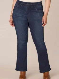 "Ab"solution High Rise Itty Bitty Boot Glider Plus Size Jeans