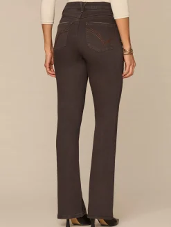 "Ab"solution® High Rise Petite Itty Bitty Boot Pants with Rhinestones