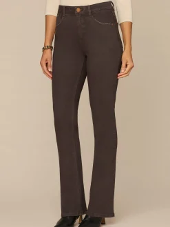 "Ab"solution® High Rise Petite Itty Bitty Boot Pants with Rhinestones