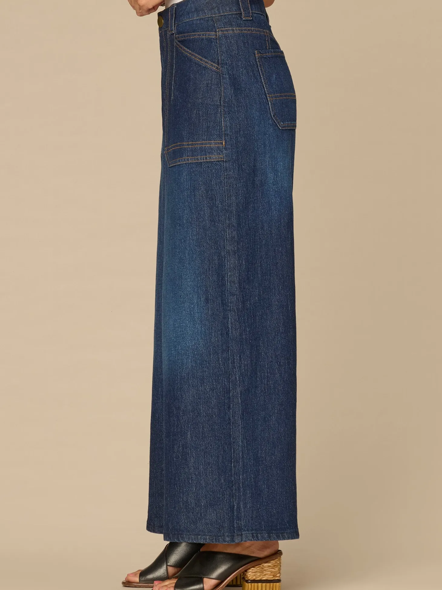 “Ab”solution® High Rise Petite Wide Leg Jeans with Utility Pockets
