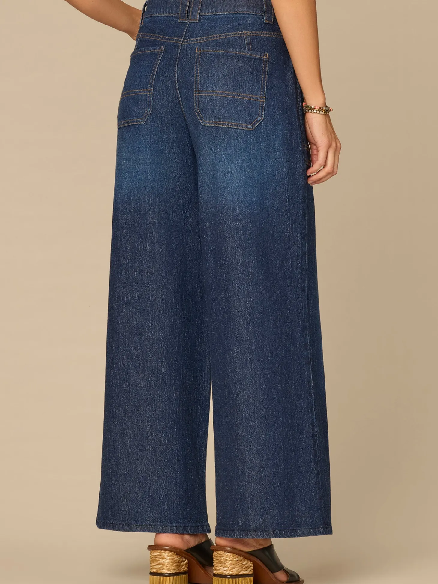 “Ab”solution® High Rise Petite Wide Leg Jeans with Utility Pockets