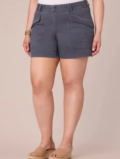 "Ab"solution® High Rise Plus Colored 5 1/2" Cargo Shorts