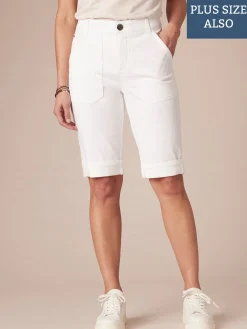 “Ab”solution® High Rise Plus Size Bermuda Shorts with Coin Pocket