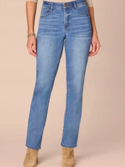 "Ab"solution® High Rise Straight Leg REPREVE® Jeans