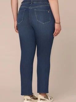 "Ab"solution® High Rise Straight Leg Plus Size Indigo Jeans