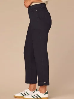 "Ab"solution High Rise Tapered Utility Plus Size Pants with Snap Hem