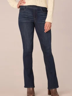 "Ab"solution Indigo High Rise Itty Bitty Boot Glider Jeans