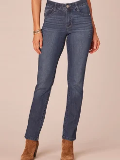 "Ab"solution® Indigo High Rise Straight Leg Jeans