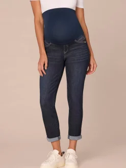 "Ab"solution Indigo Maternity Ankle Skimmer Baby Bump Jeans