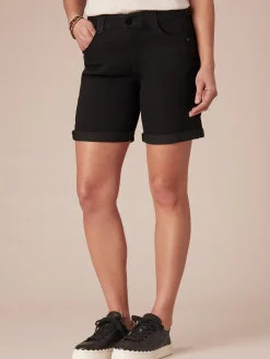"Ab"solution® 7" Inseam Black Denim Short