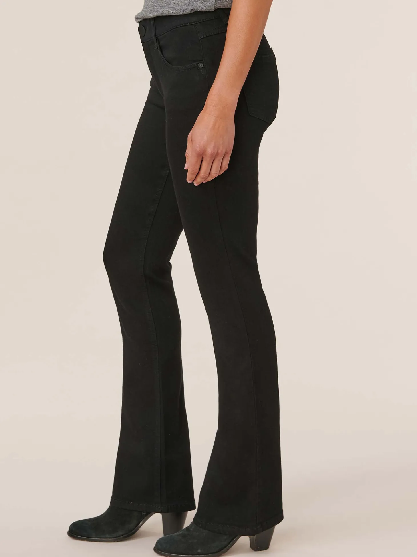 "Ab"solution® Itty Bitty Bootcut Black Jeans