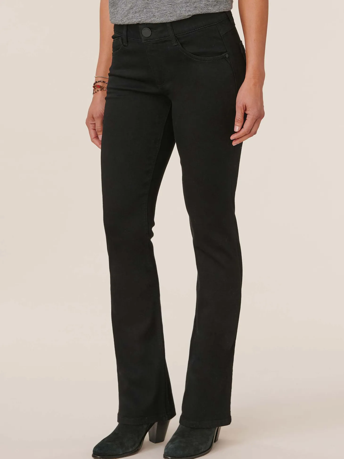 "Ab"solution® Itty Bitty Bootcut Black Jeans
