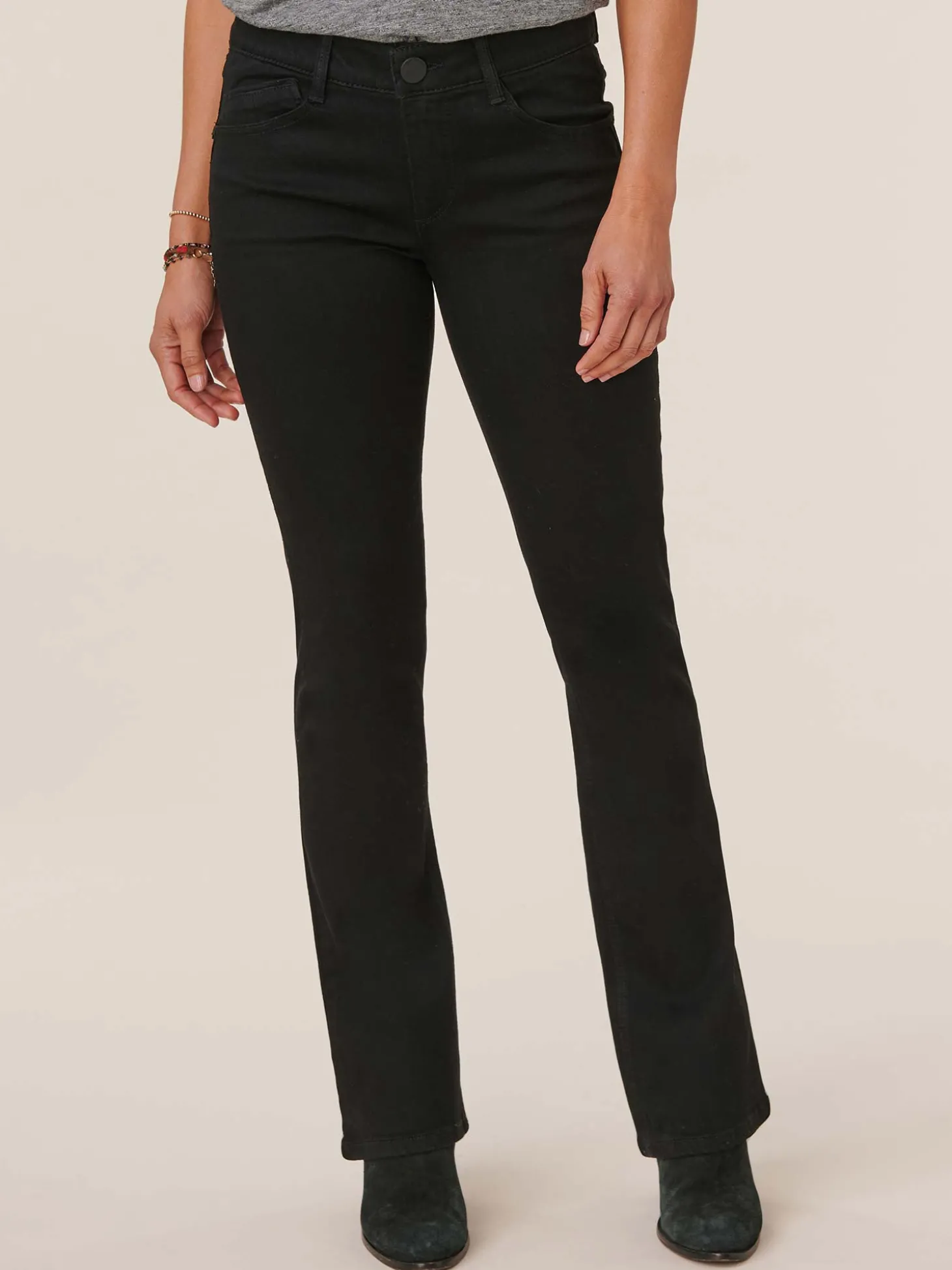 "Ab"solution® Itty Bitty Bootcut Black Jeans