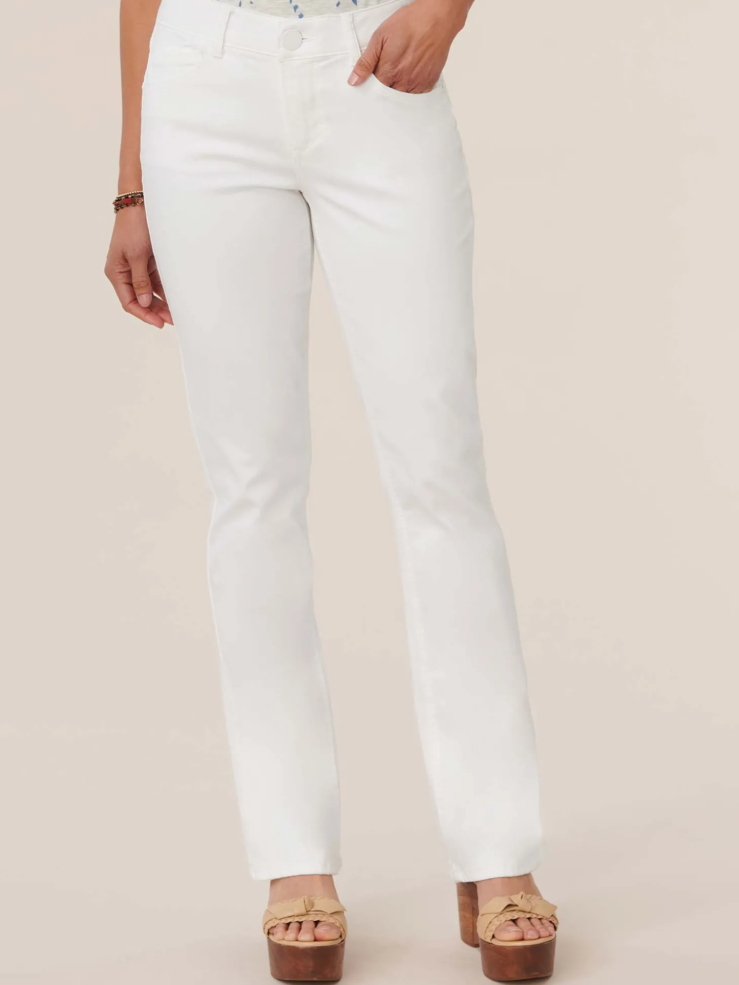"Ab"solution® Itty Bitty Bootcut White Jeans
