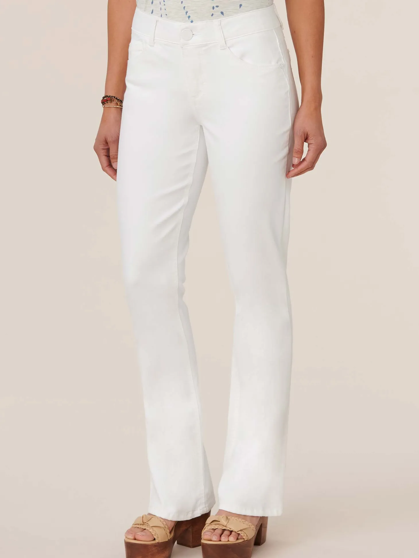 "Ab"solution® Itty Bitty Bootcut White Jeans