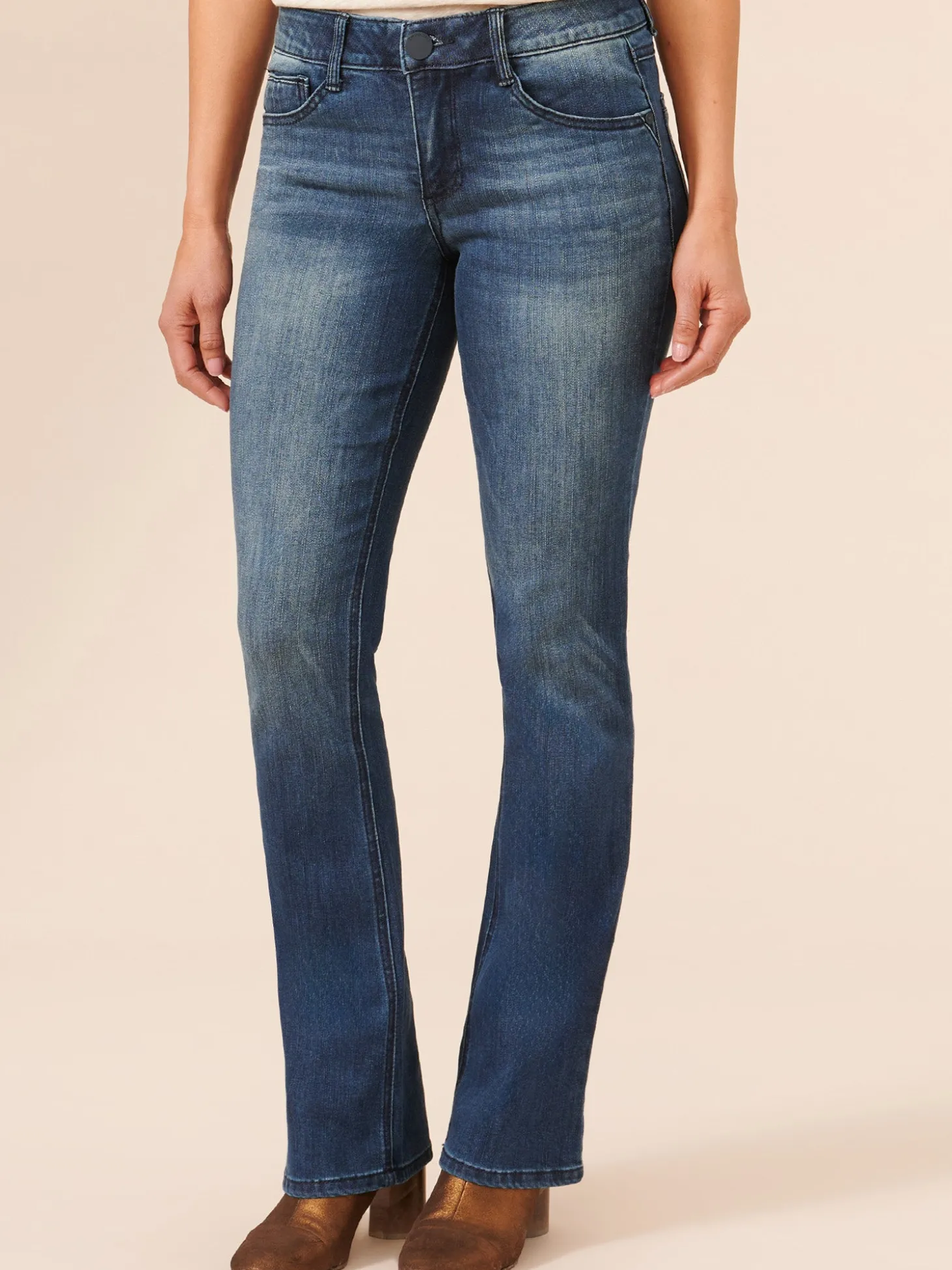 "Ab"solution® Itty Bitty Bootcut Blue Jeans