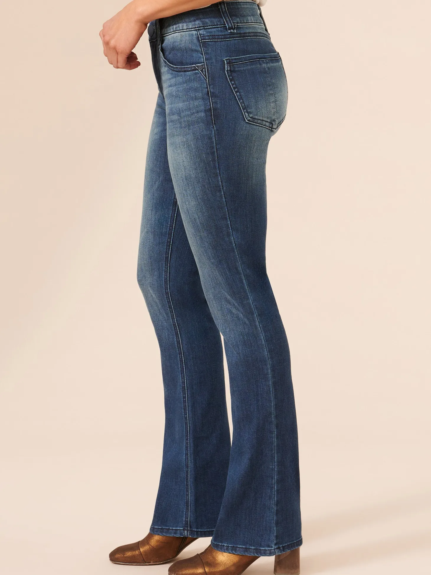 "Ab"solution® Itty Bitty Bootcut Blue Jeans