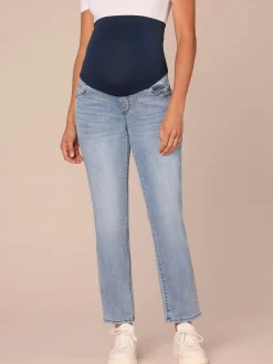 "Ab"solution Light Blue Maternity Straight Leg Baby Bump Jeans